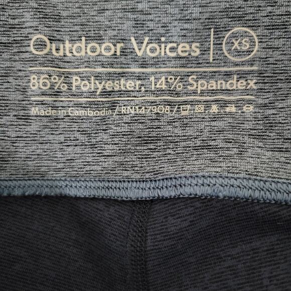 Outdoor Voices Springs Leggings Blue Calf Length Compression Casual Pocket XS - Picture 7 of 12